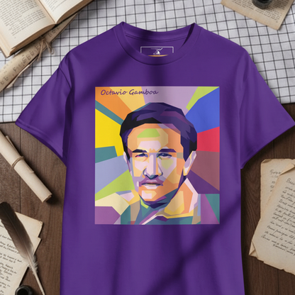 Octavio Gamboa - Print Grande y Verso en espalda - Tonos Oscuros, Camiseta